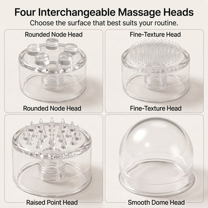 4-in-1 Micro-Vibration Facial Massager with Interchangeable Heads