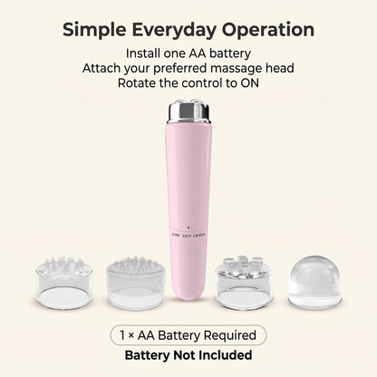 4-in-1 Micro-Vibration Facial Massager with Interchangeable Heads