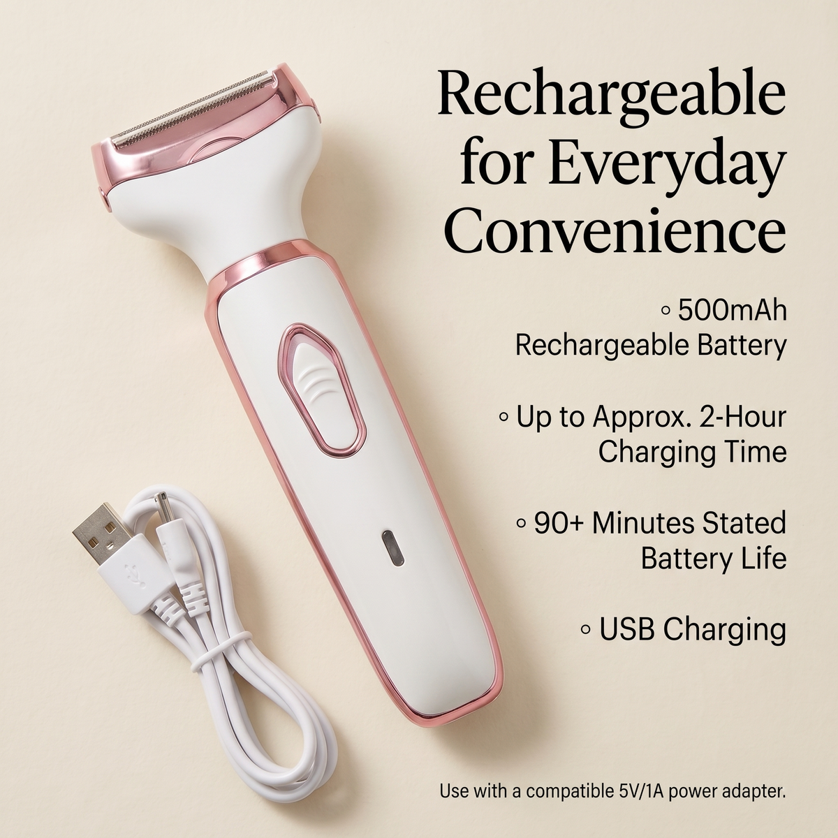 4-in-1 Rechargeable Women's Shaver & Precision Trimmer Set