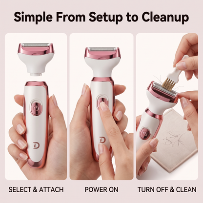 4-in-1 Rechargeable Women's Shaver & Precision Trimmer Set