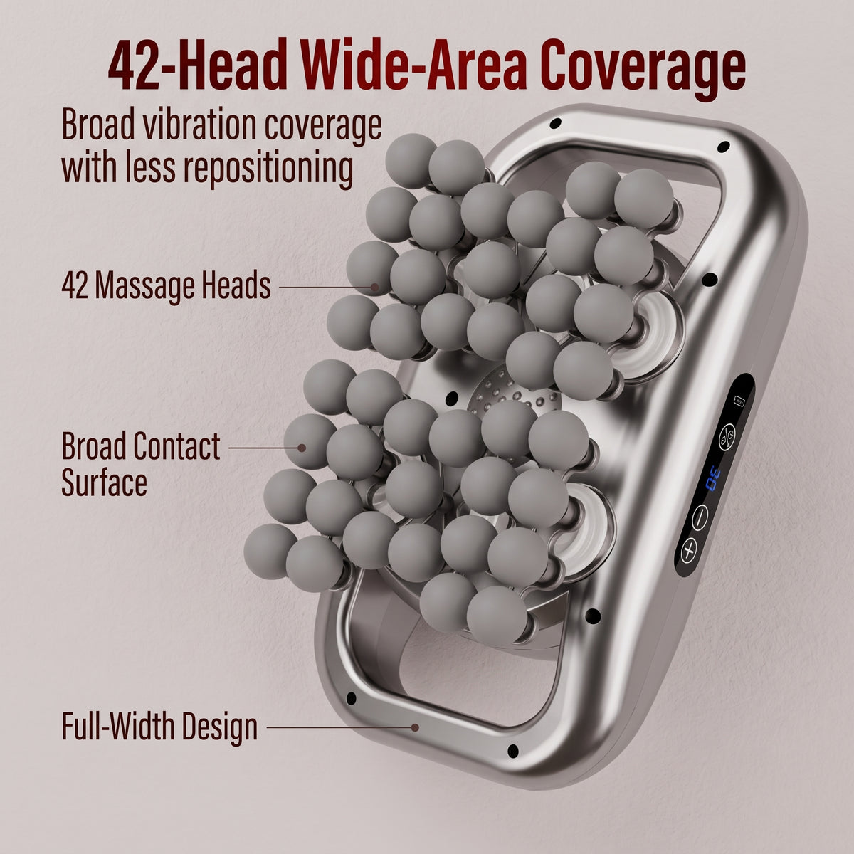 42-Head Wide-Area Vibration Massager for Back & Body