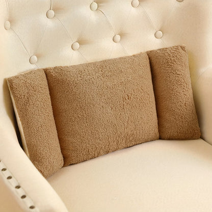 Sherpa Lumbar Support Pillow For Couch, Bed & Office Chair