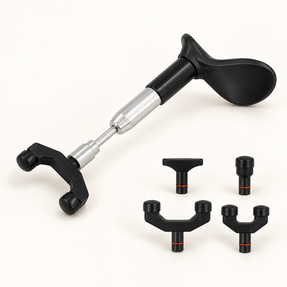 Manual Trigger Point Pressure Massager with Interchangeable Head Options