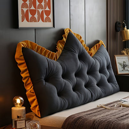Kovelli™ Plush Tufted Headboard Pillow Backrest Cushion