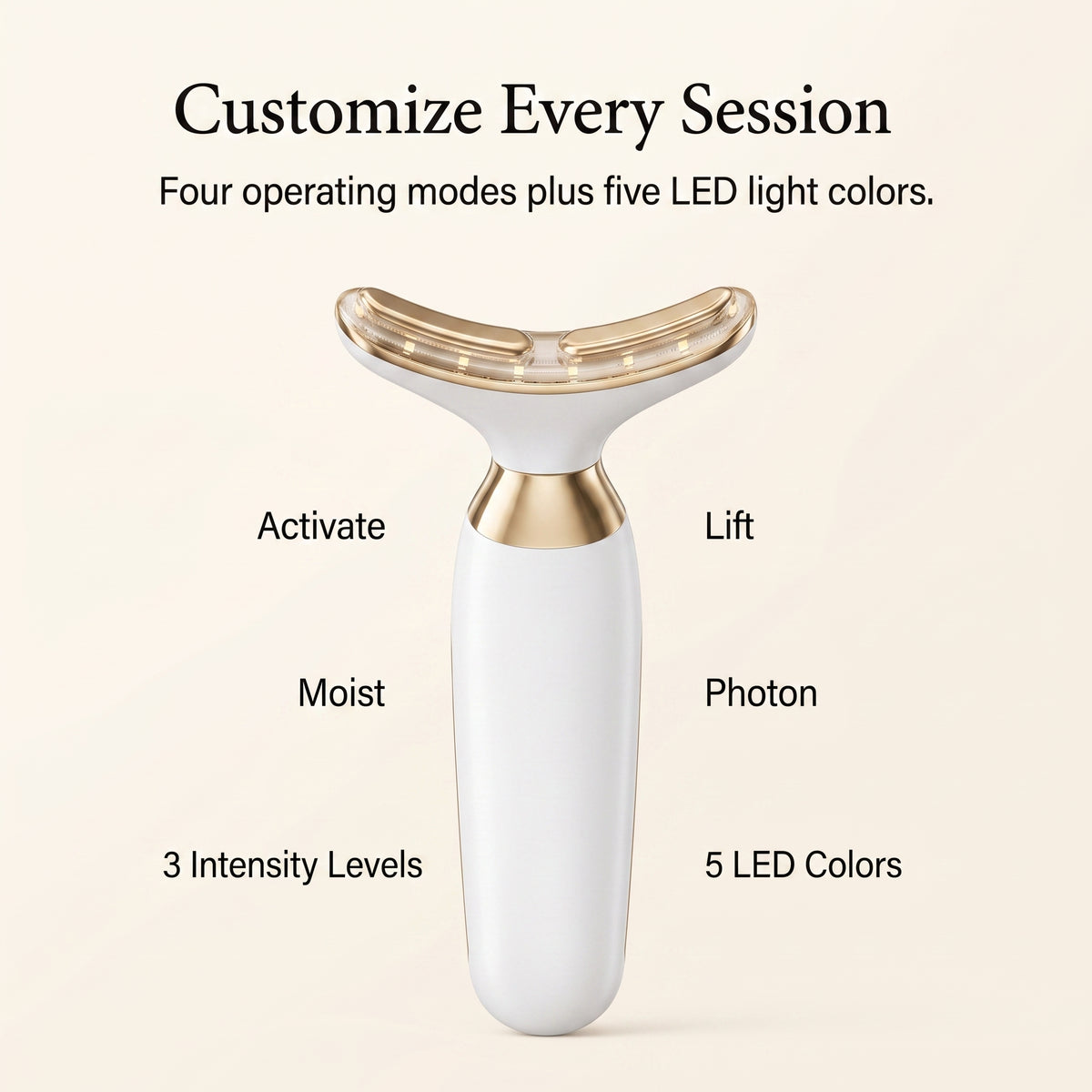 5-Mode LED Face & Neck Massager with EMS & Warming
