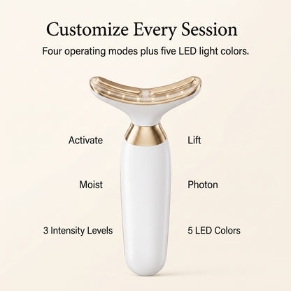 5-Mode LED Face & Neck Massager with EMS & Warming
