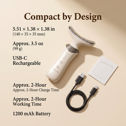 5-Mode LED Face & Neck Massager with EMS & Warming
