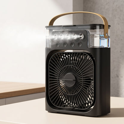 5-Nozzle Personal Misting Air Cooler Fan with LED Light