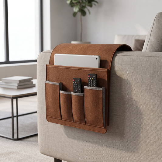 5-Pocket Felt Sofa & Recliner Armrest Organizer