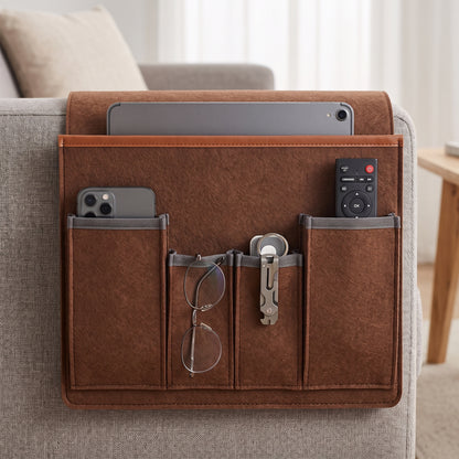 5-Pocket Felt Sofa & Recliner Armrest Organizer