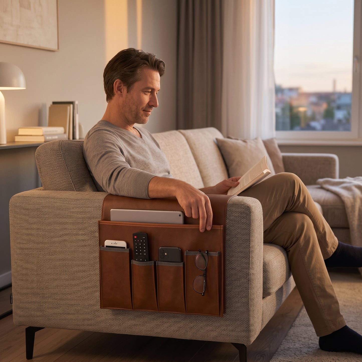 5-Pocket Felt Sofa & Recliner Armrest Organizer