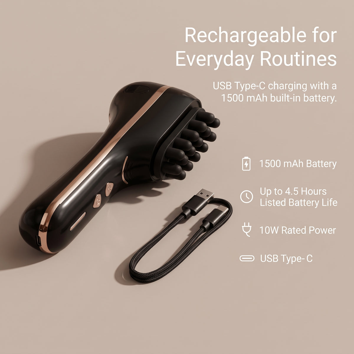 5-Speed Dual-Head Electric Scalp Massage Comb