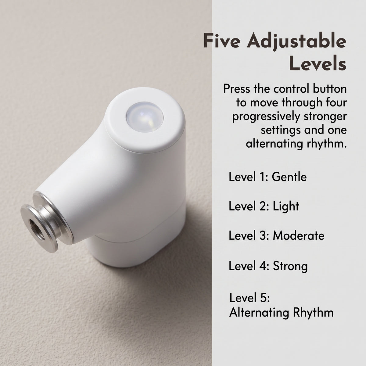 5-Speed Mini Massage Gun with 3 Interchangeable Heads