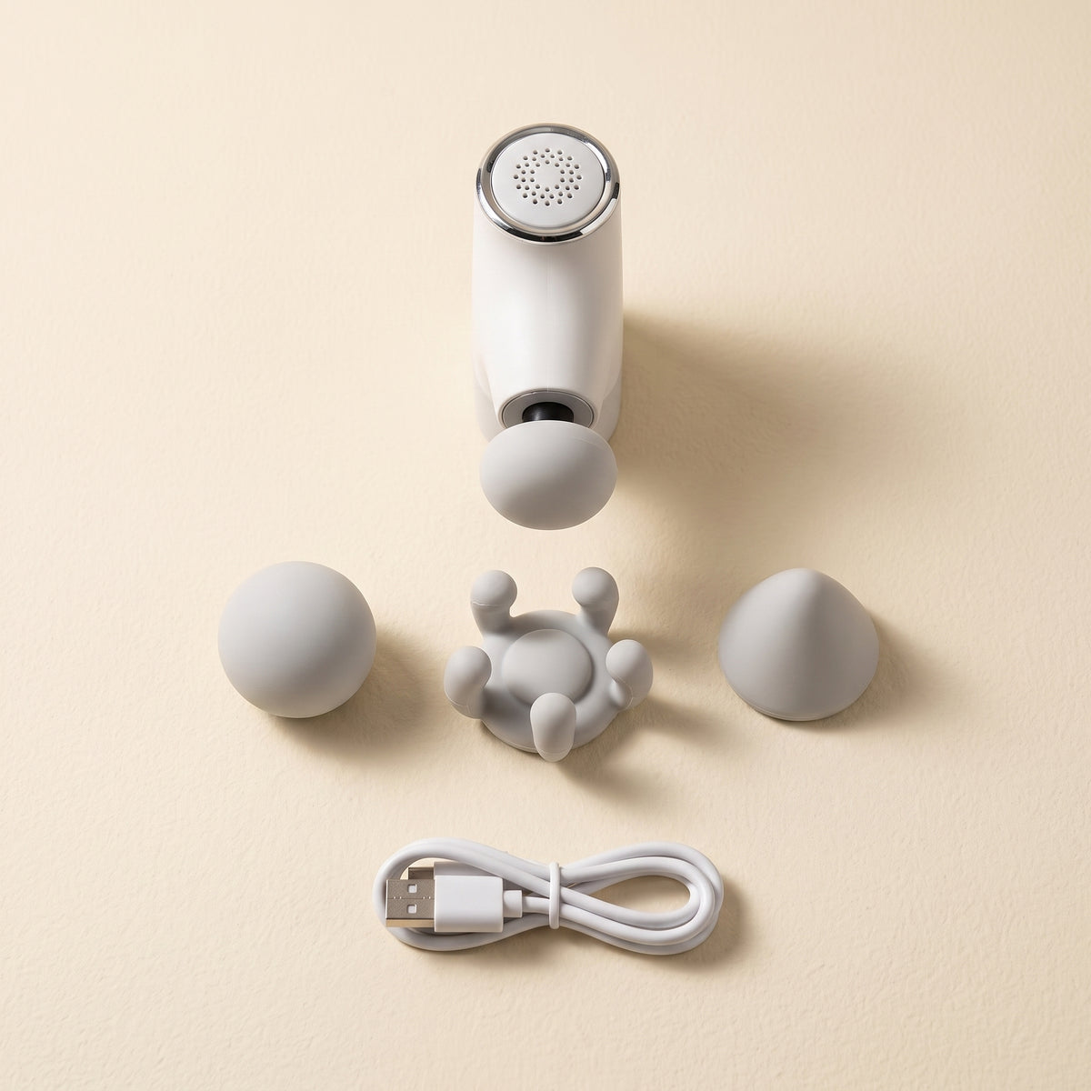 5-Speed Mini Massage Gun with 3 Interchangeable Heads