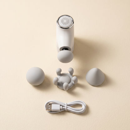 5-Speed Mini Massage Gun with 3 Interchangeable Heads