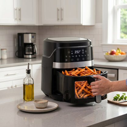 5.5L Digital Air Fryer with Viewing Window & 8 Cooking Presets