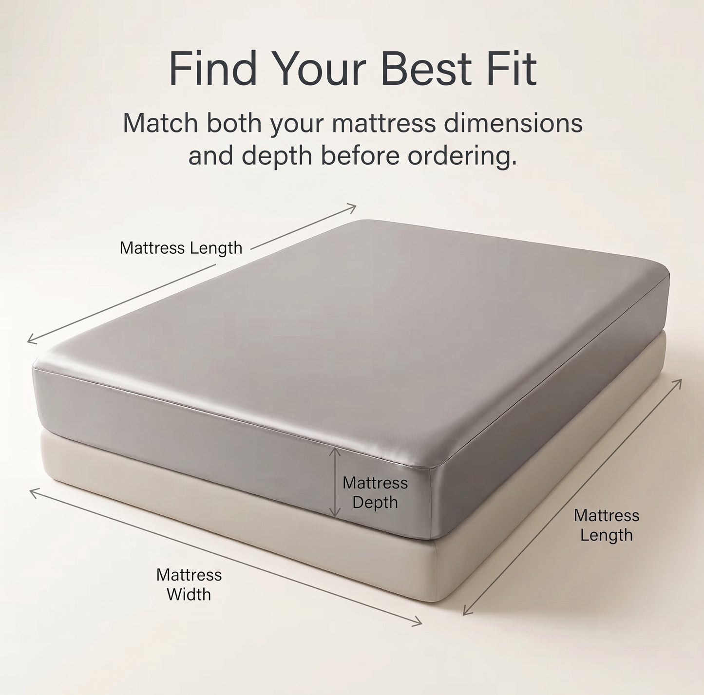 6-Sided Satin Zipper Mattress Encasement with Deep Pocket Fit