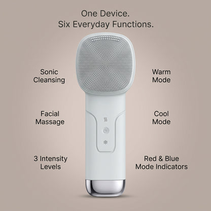 6-in-1 Warm & Cool Sonic Facial Cleansing Brush