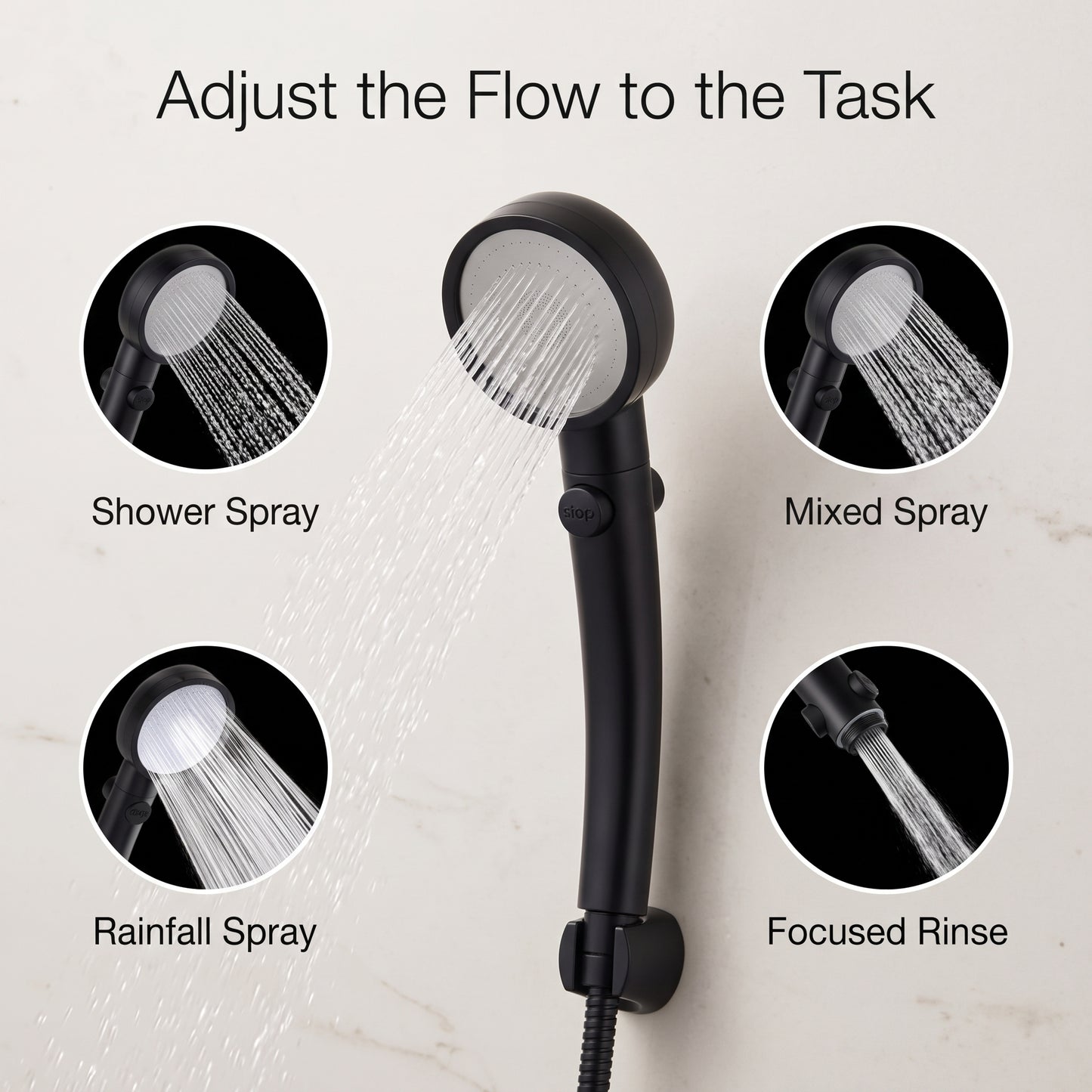 6000mAh Rechargeable Camping Shower with LED Temperature Display