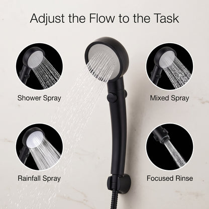 6000mAh Rechargeable Camping Shower with LED Temperature Display