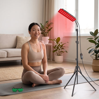 660nm + 850nm Red & Near-Infrared Light Therapy Panel with Tripod