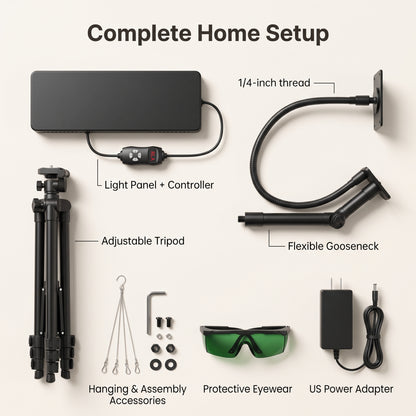 660nm + 850nm Red & Near-Infrared Light Therapy Panel with Tripod