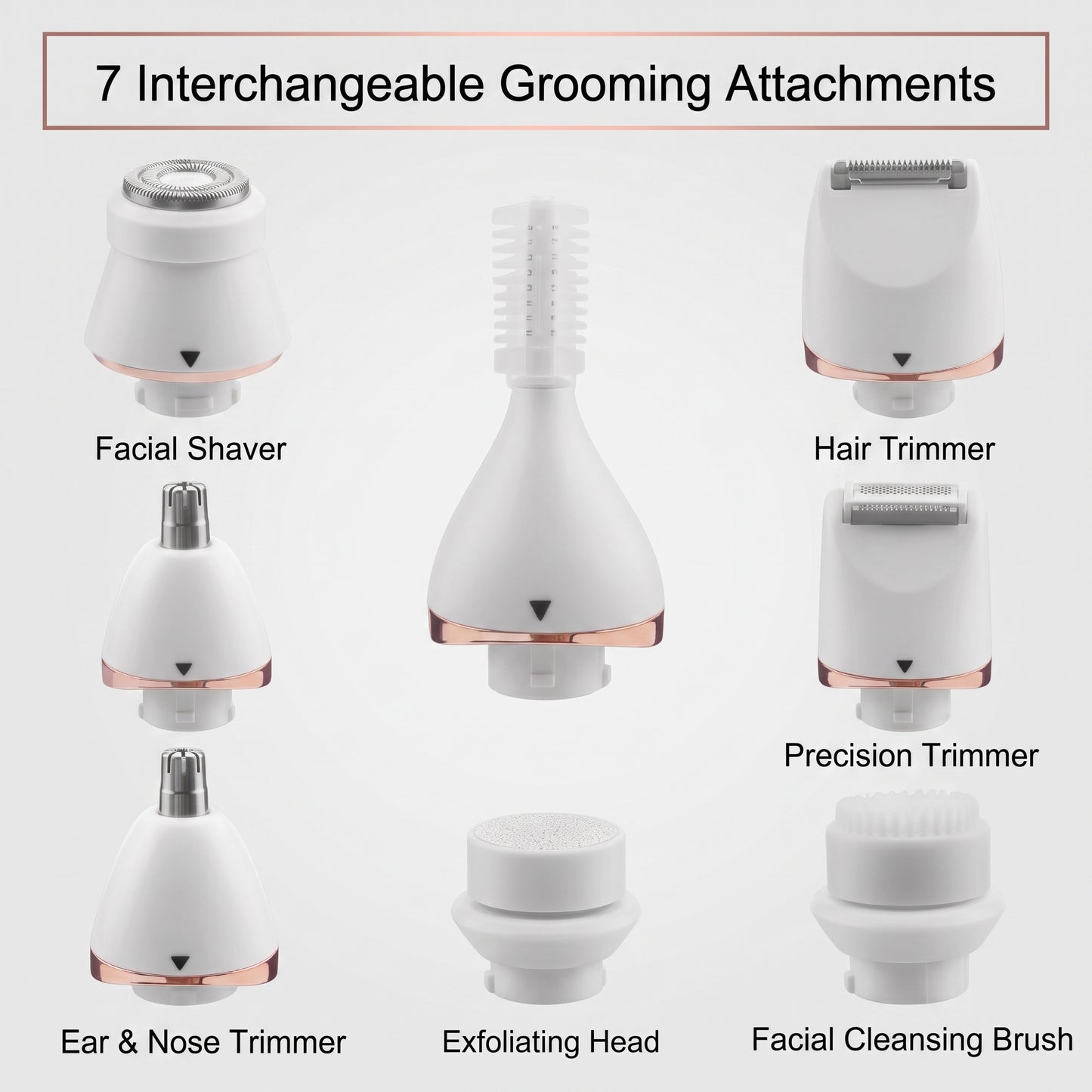 7-in-1 Rechargeable Women's Body Groomer & Electric Shaver