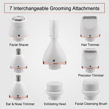 7-in-1 Rechargeable Women's Body Groomer & Electric Shaver