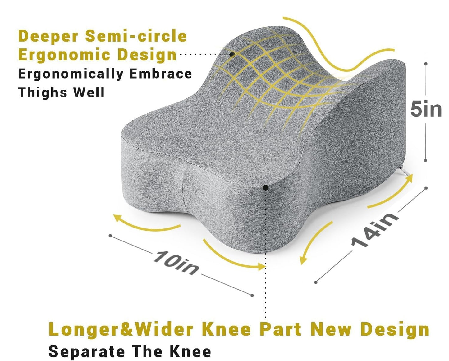 Memory Foam Knee Pillow for Side Sleepers