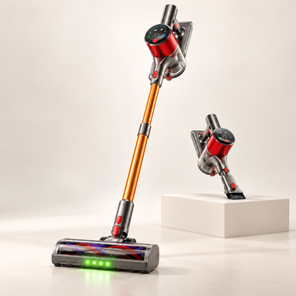 Cordless Stick Vacuum with LED Floor Head & Self-Standing Design (78 kPa)