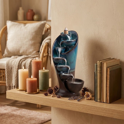 Waterfall Incense Burner for Relaxing Home Ambience