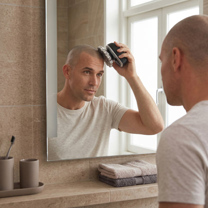 9-Head 5-in-1 Electric Head Shaver for Men - Wet & Dry Rotary Razor