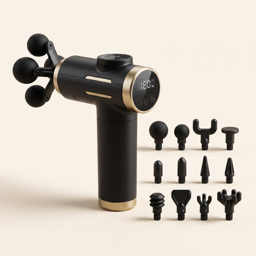 99-Level Digital Massage Gun with 11 Interchangeable Heads