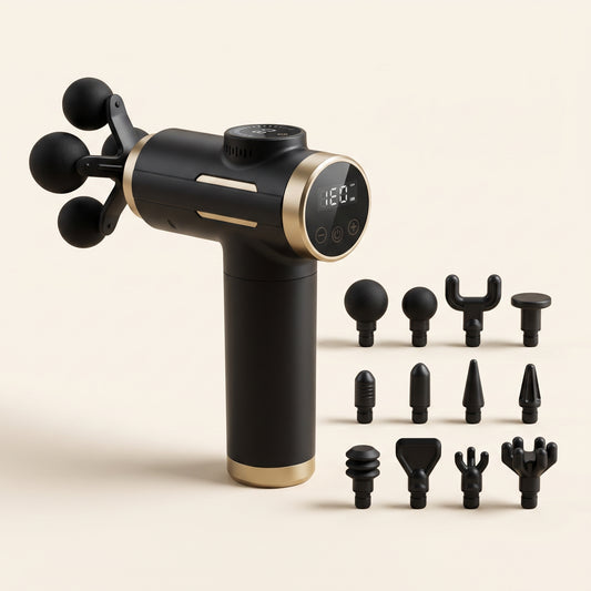 99-Level Digital Massage Gun with 11 Interchangeable Heads
