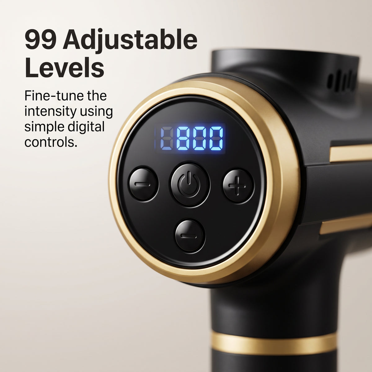 99-Level Digital Massage Gun with 11 Interchangeable Heads