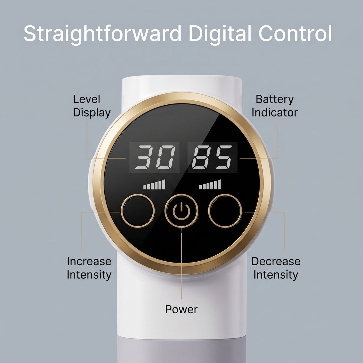 99-Level Digital Massage Gun with 11 Interchangeable Heads