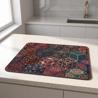 Multicolor ornamental tile pattern