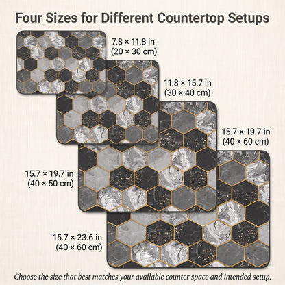 Absorbent Kitchen Drying Mat with Non-Slip Rubber Backing