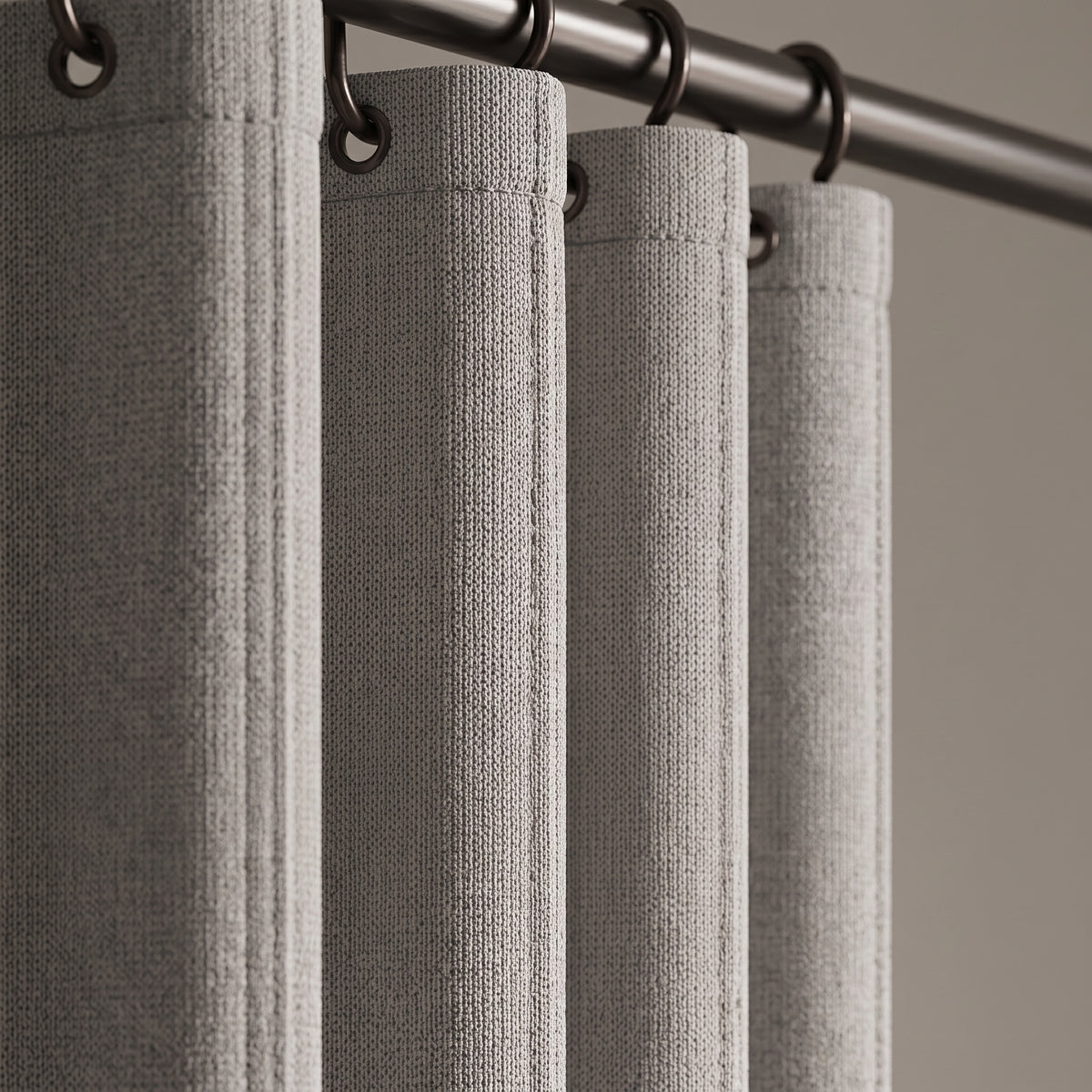Accordion-Fold Polyester Shower Curtain & Privacy Divider