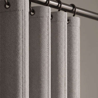 Accordion-Fold Polyester Shower Curtain & Privacy Divider