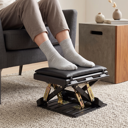 Adjustable Folding Cushioned Footrest with Multi-Position Support