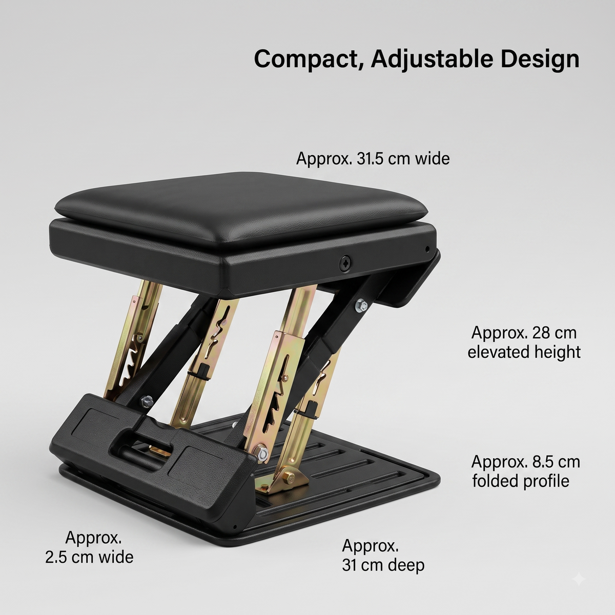 Adjustable Folding Cushioned Footrest with Multi-Position Support