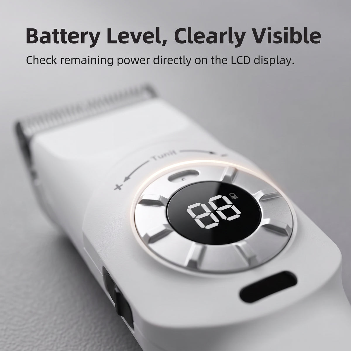 Adjustable Home Hair Clipper with LCD Display & Detachable Blade