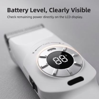 Adjustable Home Hair Clipper with LCD Display & Detachable Blade