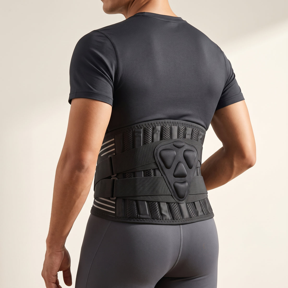 Adjustable Lumbar Support Belt with Dual Compression Straps