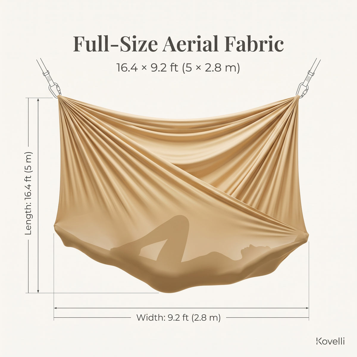Aerial Yoga Hammock 16.4 ft × 9.2 ft Suspension Fabric