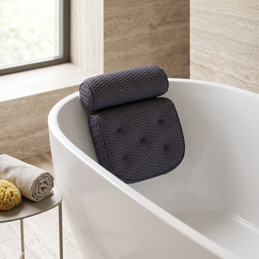 Air Mesh Bathtub Pillow with Neck & Back Support