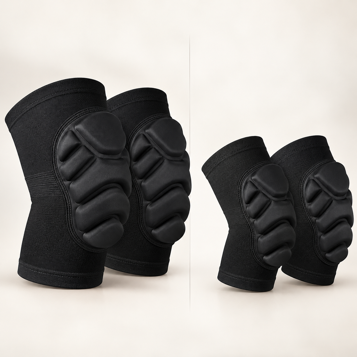 Segmented Cushion Knee & Elbow Support Sleeves, 2-Piece Pair