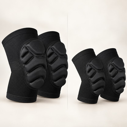Segmented Cushion Knee & Elbow Support Sleeves, 2-Piece Pair