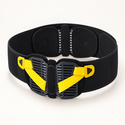 Butterfly-Plate Lumbar Support Belt with Adjustable Tension Straps